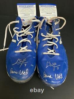 Chris Taylor Dodgers Signed Game Used Cleats Psa Witness Coa 1c01573/76