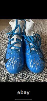 Christian McCaffrey 9/23/2018 Autographed Game Used Cleats CAREER RUSHING RECORD