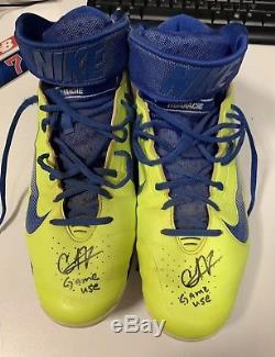 Christian Vazquez Game Used Rookie Cleats 2014 Autographed/Signed Boston Red Sox