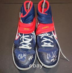Christian Vazquez Houston Astros Autographed Inscribed game used Cleats coa+JSA