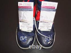 Christian Vazquez Houston Astros Autographed Inscribed game used Cleats coa+JSA