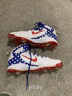 Cincinnati Reds Eugenio Suarez, Game Used Cleats, Mariners Diamondbacks, July 4