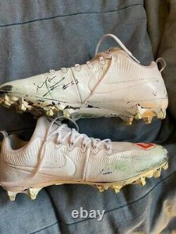 Cleveland browns game used Mack Wilson Cleats Vs The 49ners