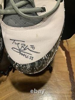 Colorado Rockies Ty Blach Autographed Game Used NIKE Cleats Matthew 633 #7011