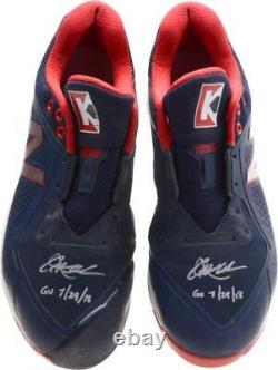 Corey Kluber Indians Signed GU 28 Cleats vs Tigers 7/29/18 with GU 7/29/18 Size 10