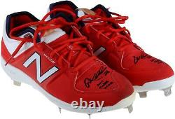 Corey Kluber Indians Signed Red Cleats with Player Issued 2017 Insc Fanatics
