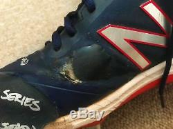 Corey Kluber MLB Holo Game Used Autographed Cleats 3 Starts Win 2018 Indians