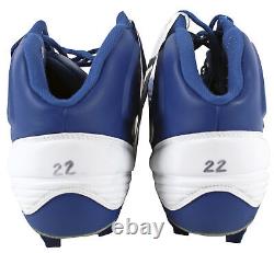 Cowboys Emmitt Smith Authentic Signed 12/21/02 Game Used Blue Reebok Cleats BAS