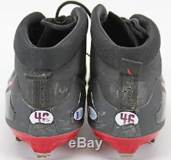 D-Backs Patrick Corbin Game Used Signed Black/Red Nike Zoom Trout 4 Cleats BAS