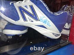 Danny Duffy L. A. Dodgers Royals Game Used Signed Cleats Lineup Card / Team Ball