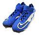 Dansby Swanson Unsigned Game Worn Nike 42 Jackie Robinson Blue and White Cleats