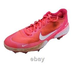 Dansby Swanson Unsigned Game Worn Nike Pink Mothers Day Cleats