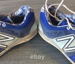 David Bote Chicago Cubs 2016 Game Used Minor League Cleats JSA Cert Heavy Use