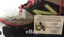 David Ortiz 2016 Final Season Autographed Game Used Worn Cleat Red Sox MLB Holo