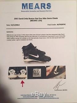 David Ortiz Autographed Game Used Cleat Size 12 PSA/DNA and MEARS LOA