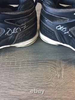 Delmon Young MLB Game Used Cleats Signed #21 Heavy Use JSA Certified