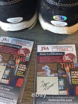 Delmon Young MLB Game Used Cleats Signed #21 Heavy Use JSA Certified