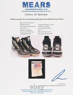 Derek Jeter Signed 1996 Rookie Season Game Used Baseball Cleats MEARS COA RARE