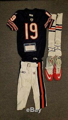 Devin Aromashodu 2010 Chicago Bears Game Used Worn Jersey Uniform Pants Cleats