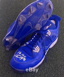 Dexter Fowler Chicago Cubs Game Used Jordan 4 PE Cleats MLB COA Signed Auto
