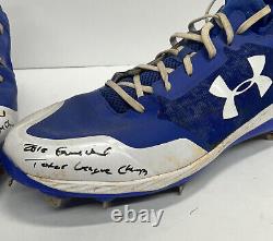 Dj Peters Dodgers Tigers Full Name Signed Game Used Cleats Psa 8a57202/ 03