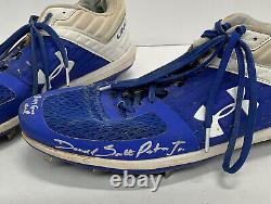 Dj Peters Dodgers Tigers Full Name Signed Game Used Cleats Psa Rg29210/11