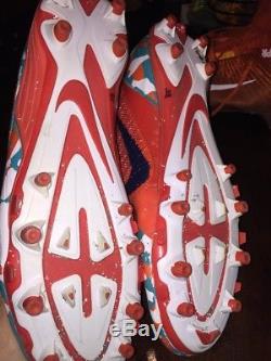 Dominique Jones Miami Dolphins Game Used Worn Cleats Painted 1st NFL TD VS Jets