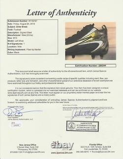 Drew Brees first career playoff win game worn signed 2006 NFC cleats JSA COA