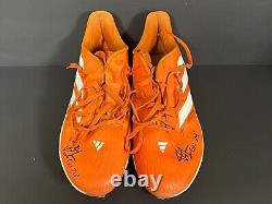 Drew Gilbert New York Mets Auto Signed 2024 Game Used Cleats Beckett Hologram