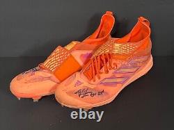 Drew Gilbert New York Mets Auto Signed 2024 Game Used Cleats Beckett Hologram