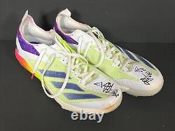 Drew Gilbert New York Mets Auto Signed 2024 Game Used Cleats Beckett Hologram