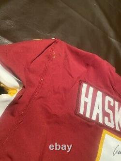 Dwayne Haskins Auto Game Used Jersey + Cleats Set From First New Franchise Win