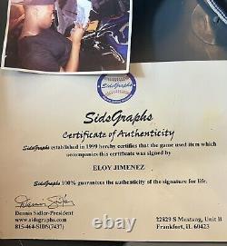 Eloy Jimenez autographed auto game used cleats 2016 JSA Certification