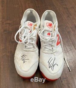 Eric Thames 2019 GAME USED CLEATS pair autograph SIGNED Brewers worn