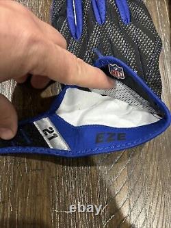 Ezekiel Elliott Dallas Cowboys NFL Game Issued Gloves Cleats Direct From Team