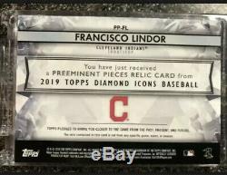FRANCISCO LINDOR 2019 Topps Diamond Icons GAME USED CLEAT RELIC 8/10