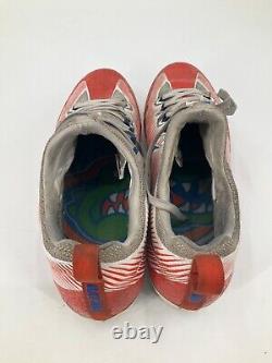 Florida Gators Game Used Blue/orange Nike Cleats Size 12.5