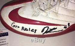 Florida State Fsu Game Used Cleats Signed Autographed Derwin James Star Jsa