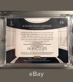 Francisco Lindor 2017 Panini Immaculate game used cleats non auto #3/3 insane