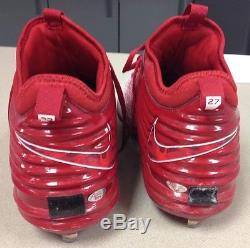 GAME USED! Mike Trout Signed Cleats BOTH with 15 GU LA Angels 2x MVP L@@K WOW