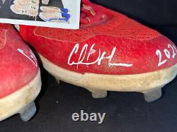 Gabriel Moreno Toronto Blue Jays Auto Signed 2021 Game Used Cleats Imperfect