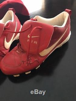 Game-Used Matt Morris Nike Cleats Signed TWICE! St. Louis Cardinals