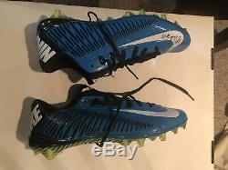 Game Used Worn Cleats Fozzy Whittaker Signed Carolina Panthers