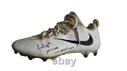 Game Worn Jacob Hollister Cleat New Englands Patriots