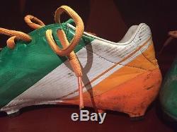 George Atkinson III Notre Dame Football 2012 Dublin Ireland Game Used Cleats