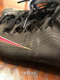 George Kittle Signed Game Used Football Cleats Beckett BAS Coa 49ers Shoes Nike