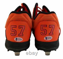 Giants Dereck Rodríguez Authentic Signed Game Used Orange New Balance Cleats BAS