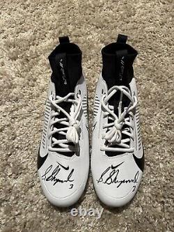 Giants Sterling Shepard Auto Signed Nike Game Issued Cleats