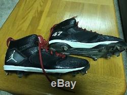 Gio Gonzalez Nationals Game Used Baseball Cleats NY Yankees Jordan Brewers