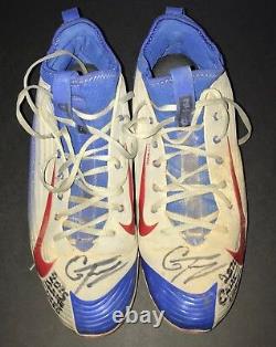 Gleyber Torres Game Used Signed Cleats 2015 Pre Rookie JSA PROOF Yankees Cubs